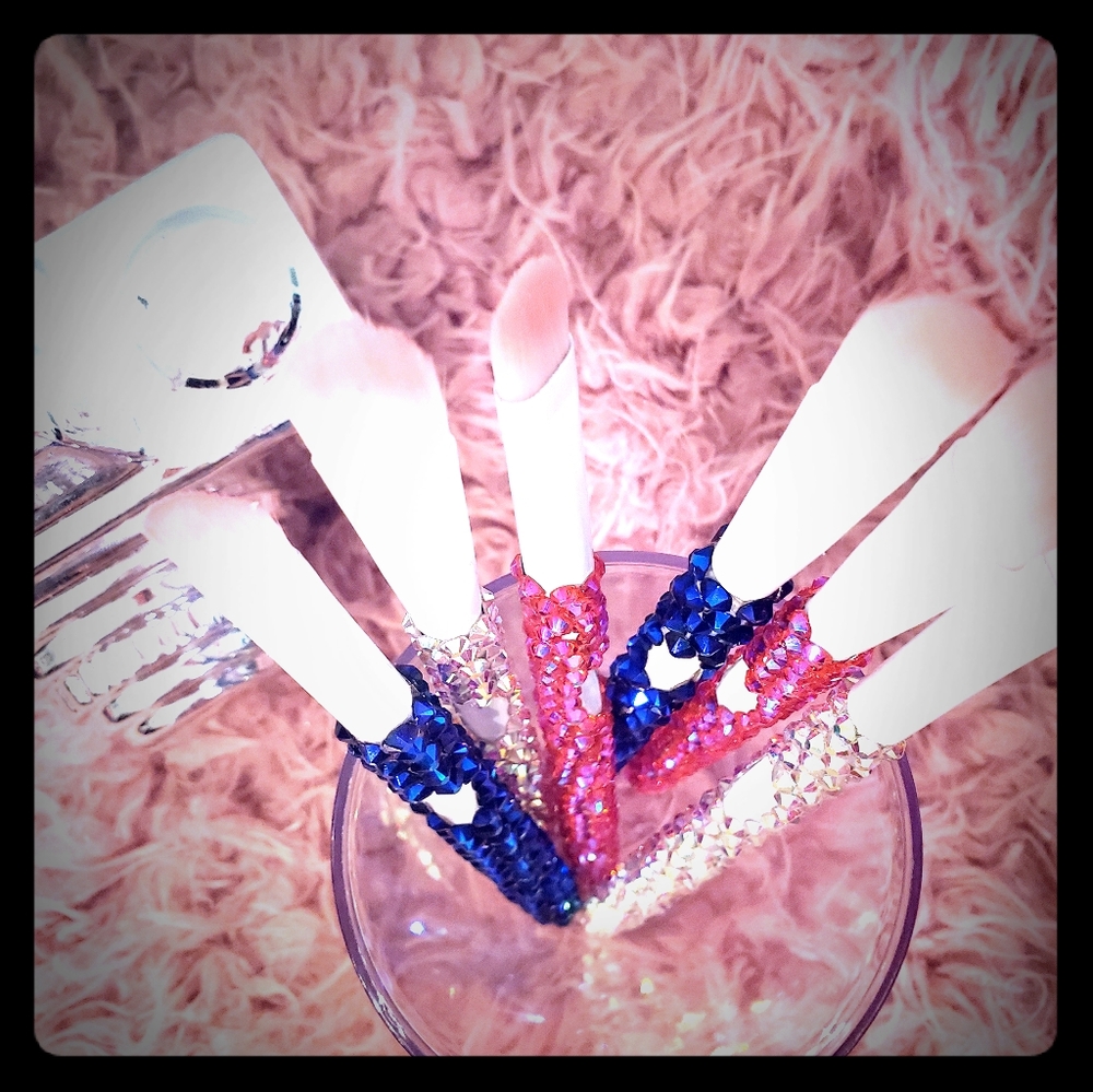 2 Brush blinged crystal brushes